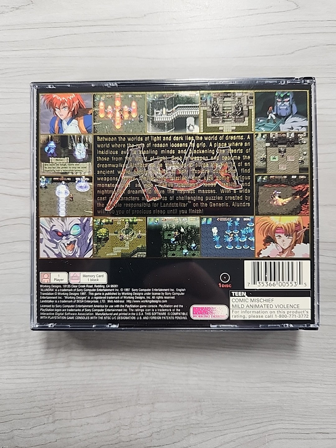 Alundra (Sony PlayStation 1, 1997) PS1 - No Map, Tested, Working