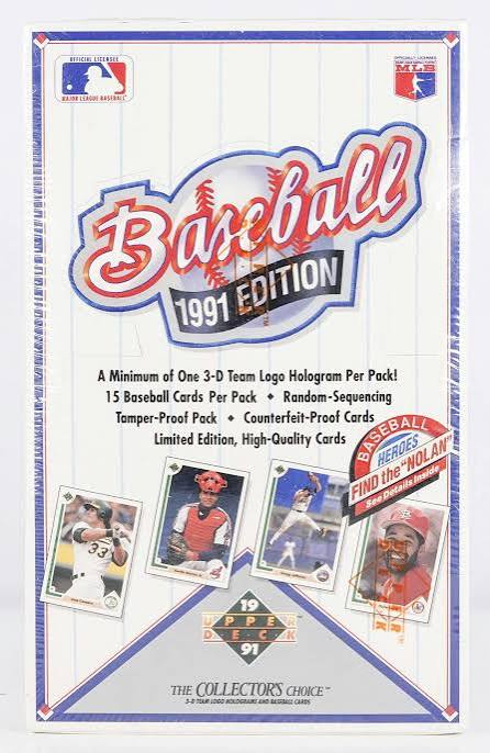 1991 UPPER DECK BASEBALL 1991 EDITION SEALED BOX