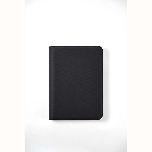 SOLID BLACK 9 POCKET ZIPPER BINDER