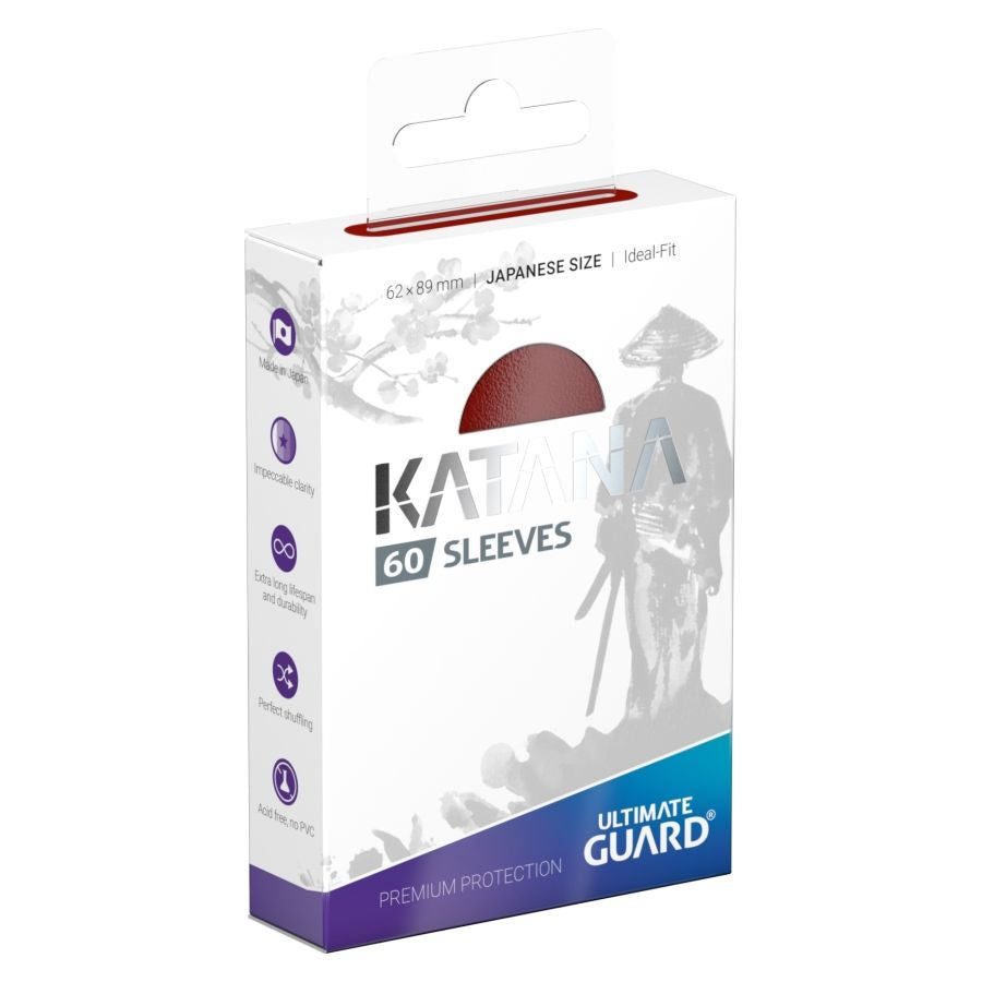 60CT RED JAPANESE SIZE KATANA SLEEVES