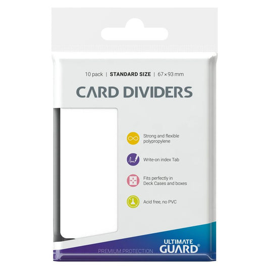 WHITE STANDARD SIZE CARD DIVIDERS