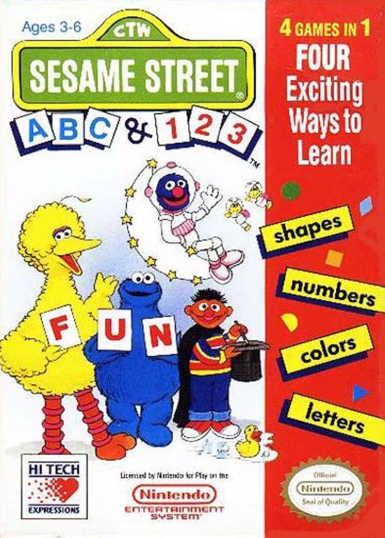 NES SESAME STREET ABC & 123 - COMPLETE