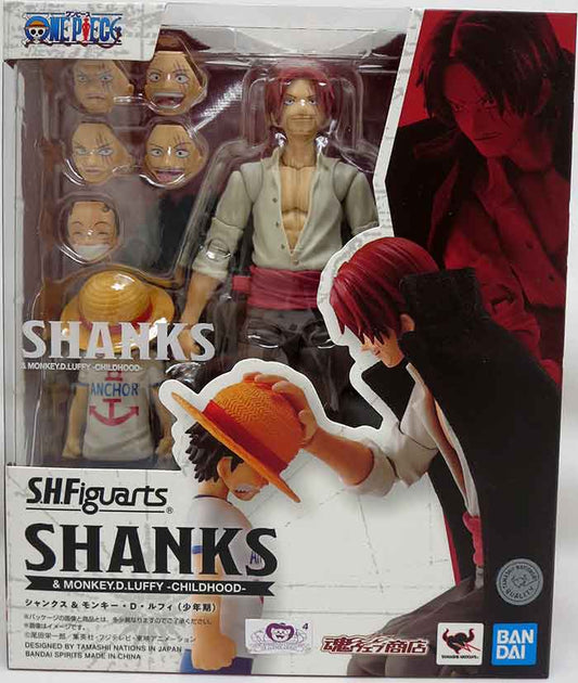 S.H.FIGUARTS SHANKS & MONKEY D LUFFY (CHILDHOOD) ONE PIECE FIGURE