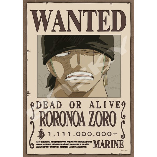 RORONOA ZORO WANTED POSTER 208 PIECE JIGSAW PUZZLE
