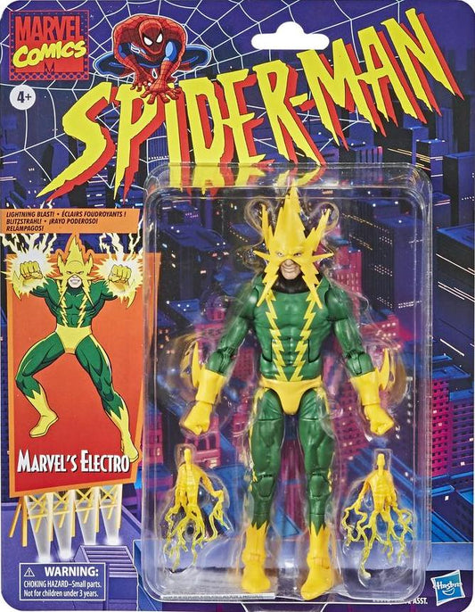 MARVEL LEGENDS ELECTRO SPIDER-MAN RETRO CARD
