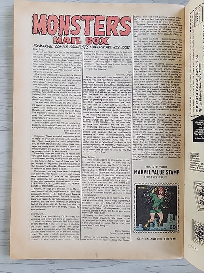 The FRANKENSTEIN Monster #10 Marvel Comics 1974 John Buscema FN/FN+