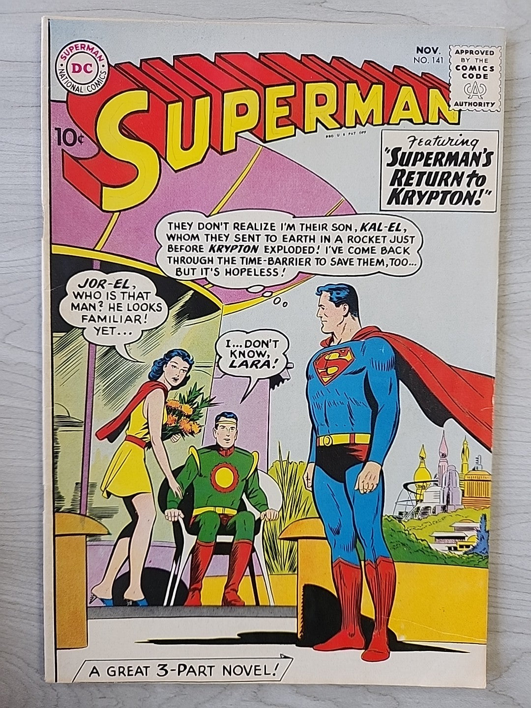 Superman #141 VG/VG+ Superman's Return To Krypton DC Comics 1960