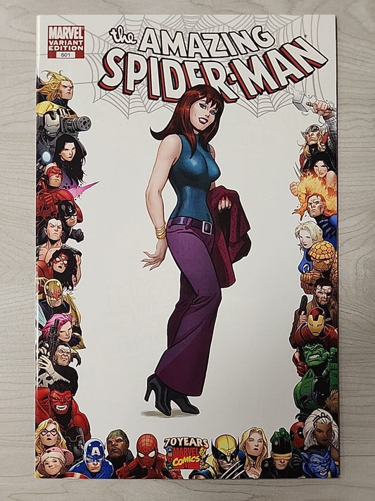 Amazing Spider-man #601, VF/NM 9.0, John Romita Sr. 70th Frame Cover