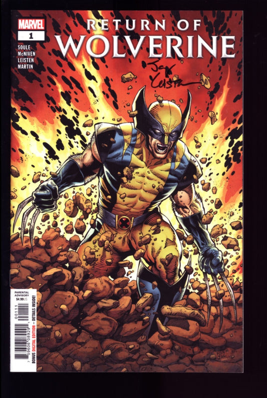 RETURN OF WOLVERINE #1  NM+ OR BETTER, SIGNED BY ARTIST JAY LEISTEN!