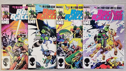 Rocket Raccoon # 1 2 3 4 1985 1st Solo Full Complete Set 1-4 VF/NM