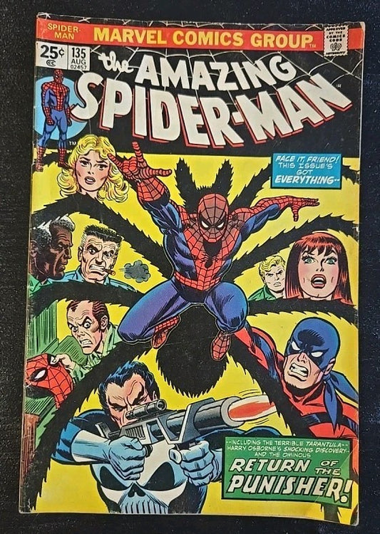 Amazing Spider-Man #135 Marvel Comics 1974 3rd Punisher - Key Comic