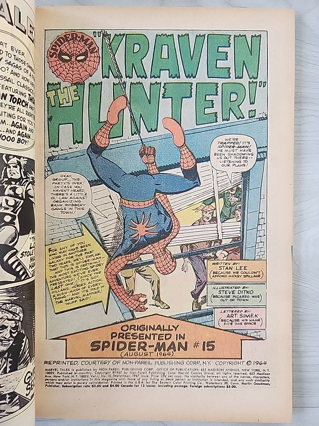 Marvel Tales #10 VF Spider-Man 1st Kraven Marvel Siler Age 1967 ASM #15