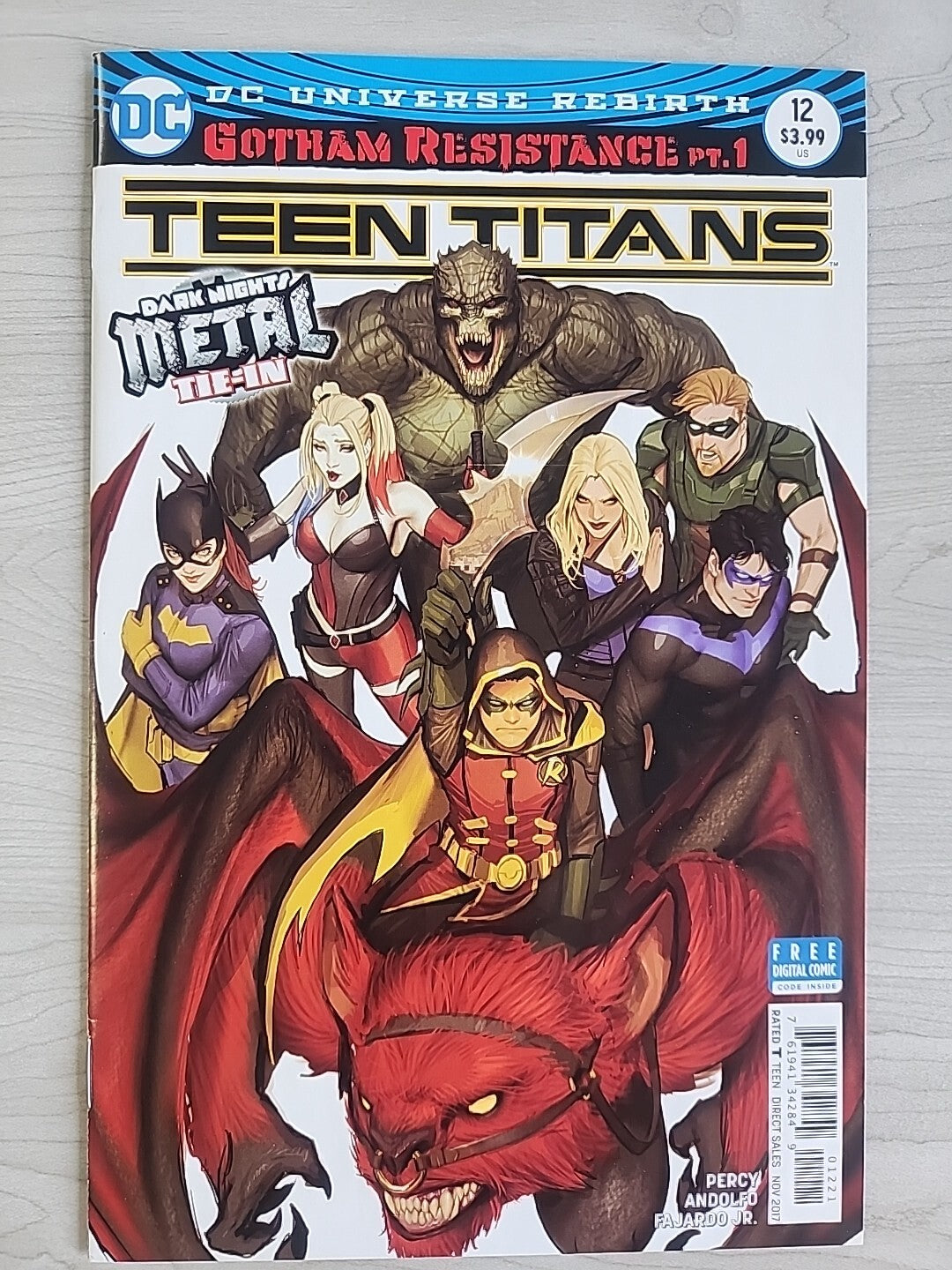 Teen Titans #12 Dark Nights METAL 1ST Appearance BATMAN WHO LAUGHS 2017 Lot Of 3