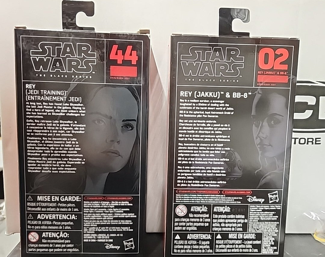 Star Wars The Black Series Rey #02 & #44 6" Action Figures 2019 Lot