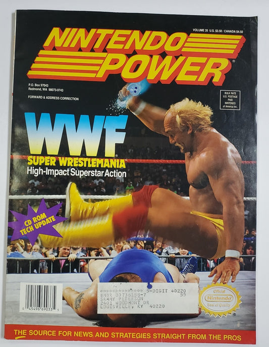 NINTENDO POWER #35 Complete With STREET FIGHTER II poster