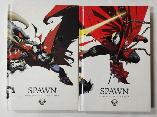 SPAWN ORIGINS COLLECTION BOOK 1 HC HARDCOVER IMAGE MCFARLANE WITH BOOK 2