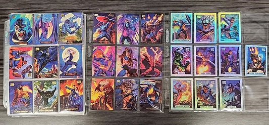 1994 Marvel Masterpieces Base Set Powerblast Silver Holofoil  Plus Signature 293