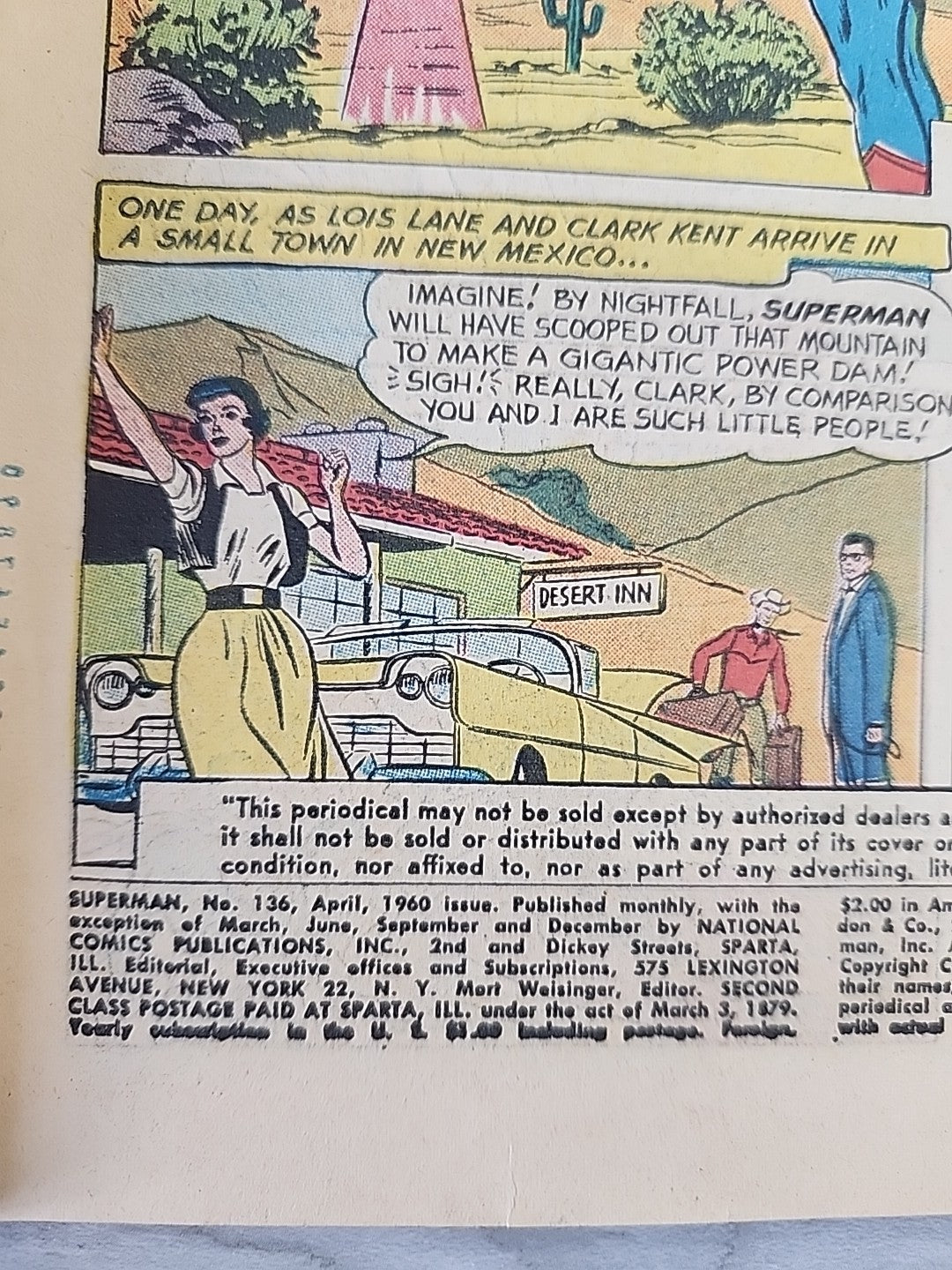 Superman #136 DC Comics 1960 Featuring The Man Who Married Lois Lane VG 4.0 Date