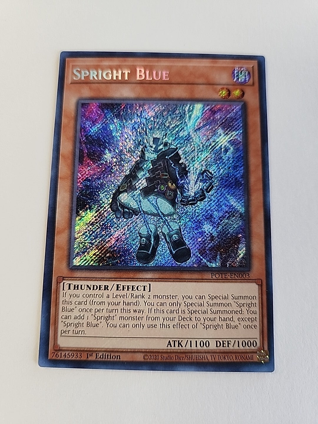 Spright Blue POTE-EN003 Secret Rare 1st Edition YuGiOh LP