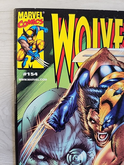 Wolverine #154 VS Deadpool Sept 2000 Rare Newsstand Variant VF Marvel Comics
