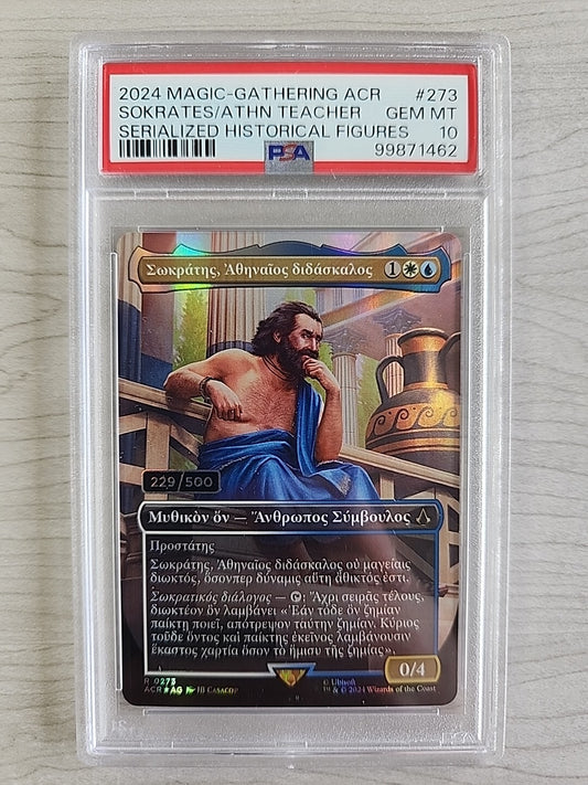MTG Sokrates Athenian Teacher Serialized 229/500 Foil Greek Socrates PSA Gem 10