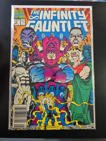 Infinity Gauntlet 1-6 Full Run , Newsstand Copies Of 1,3,4 & 5