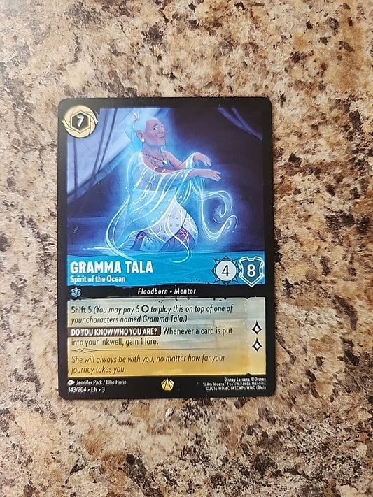 Lorcana - Gramma Tala Spirit Of The Ocean 143/204 - Non Foil - Into The Inklands