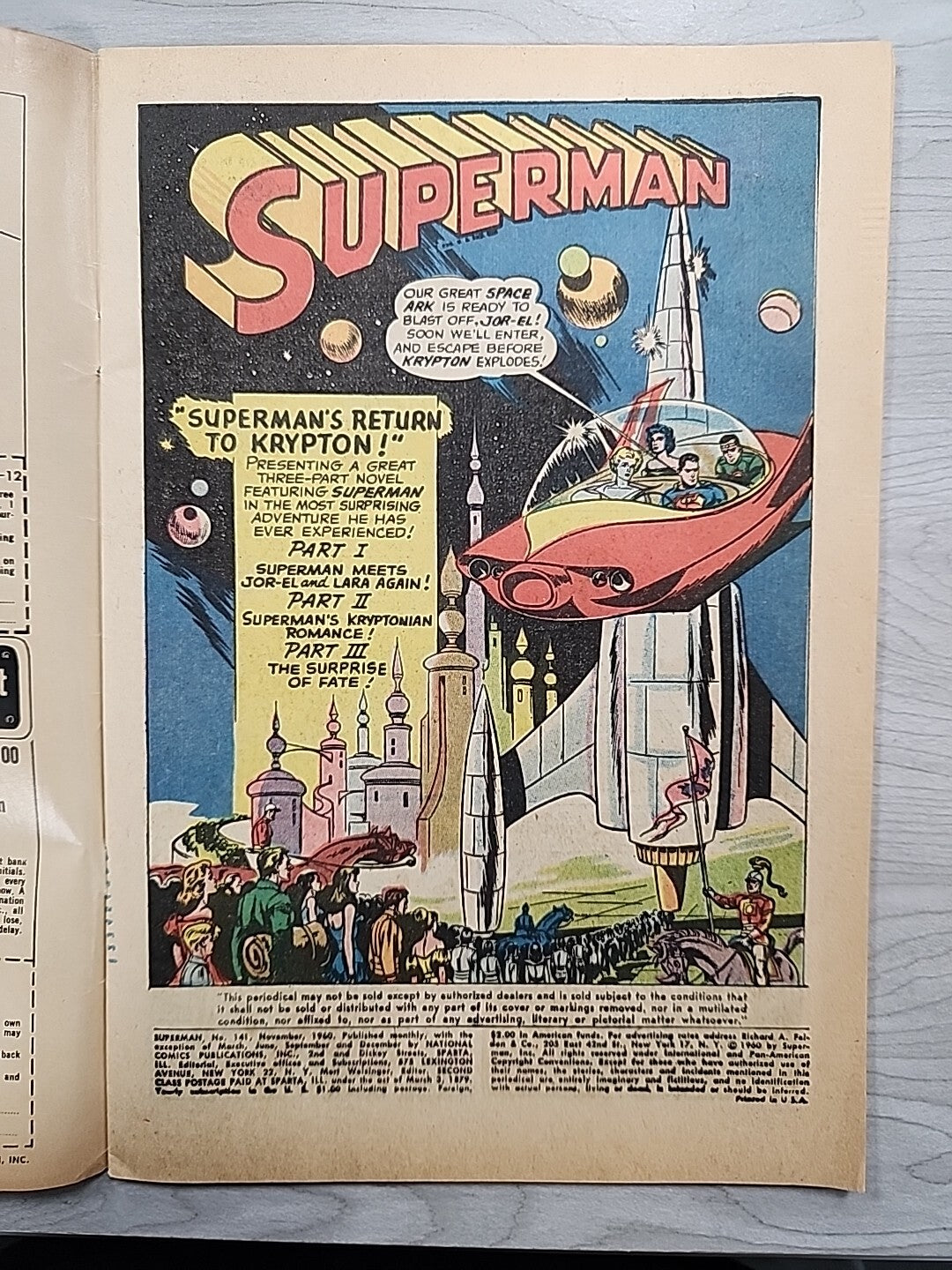 Superman (1939) #141 1960 1st App Lyla Lerrol Curt Swan VG+