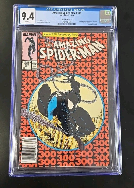 Amazing Spider-Man #300 (1988) CGC 9.4 Newsstand - 1st Venom Marvel Comics Key🔥
