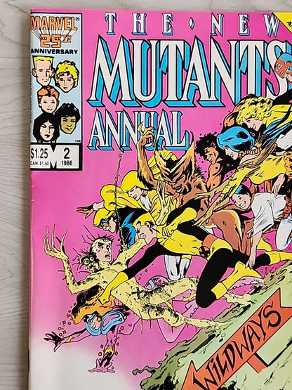 The New Mutants Annual #2 Marvel Comics 1986 1st App of Psylocke Key Issue VF/NM