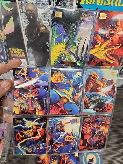 1994 Marvel Masterpieces Base Set Powerblast Silver Holofoil  Plus Signature 293