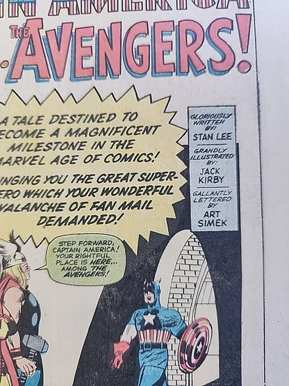 Marvel King-size Special THE AVENGERS No. 3 (1969) Captain America Joins FN
