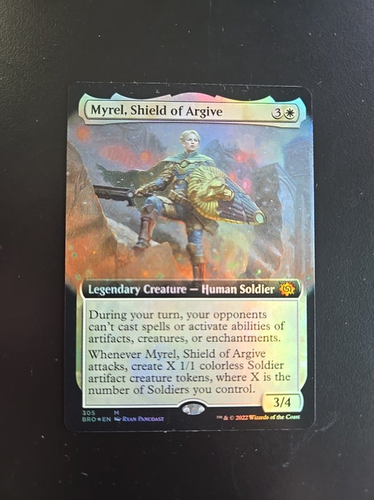 Myrel, Shield of Argive (Extended Art) #305 (Foil) NM Brothers' War Magic MTG