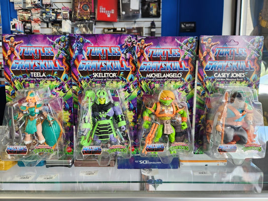MOTU Origins TURTLES OF GRAYSKULL TMNT Wave 3 NEW Unpunched (Set of 4) Casey