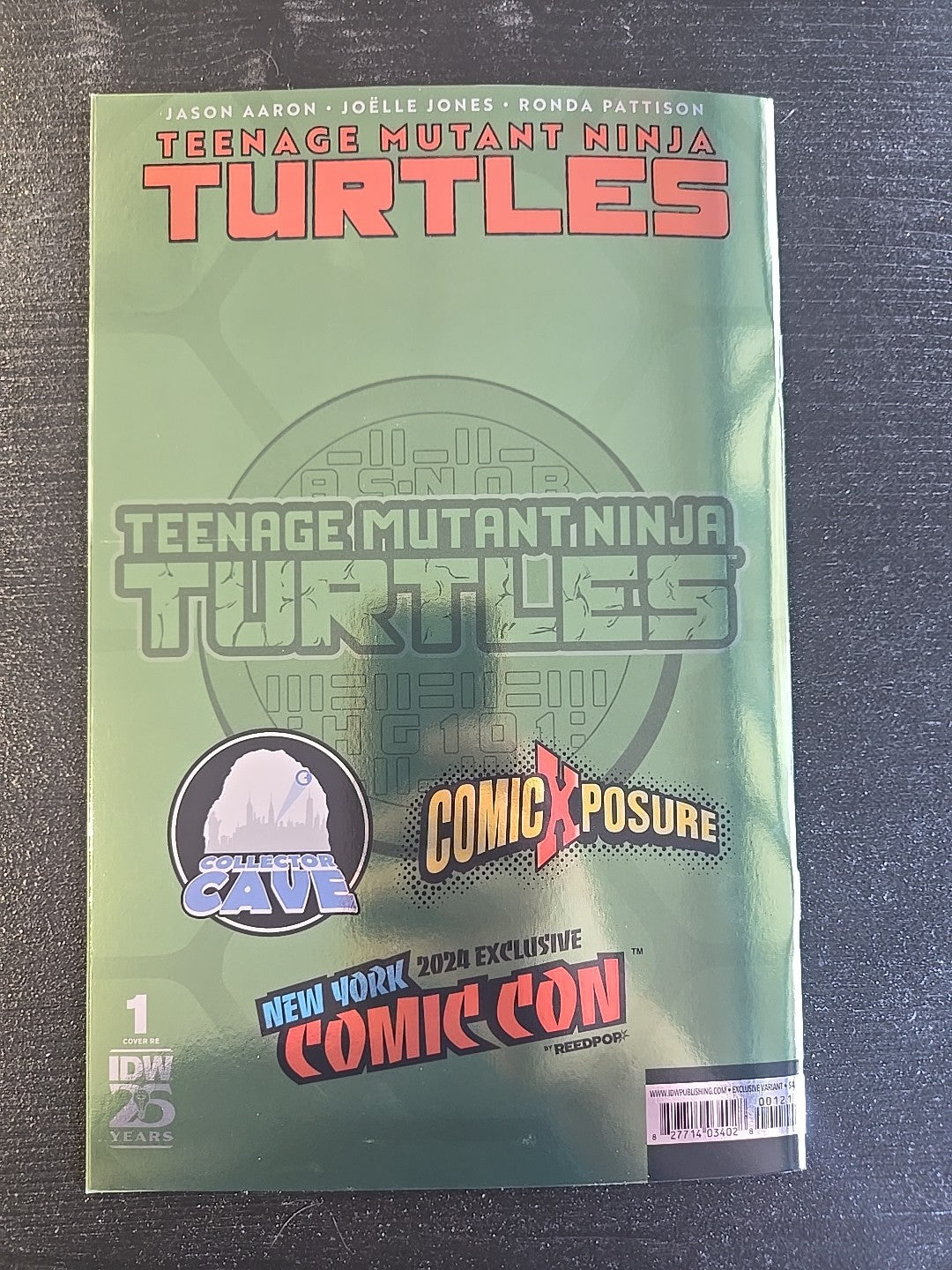 TEENAGE MUTANT NINJA TURTLES #1 GREEN FOIL LOGO NYCC EXCLUSIVE 🔥 🐢  KEY ISSUE