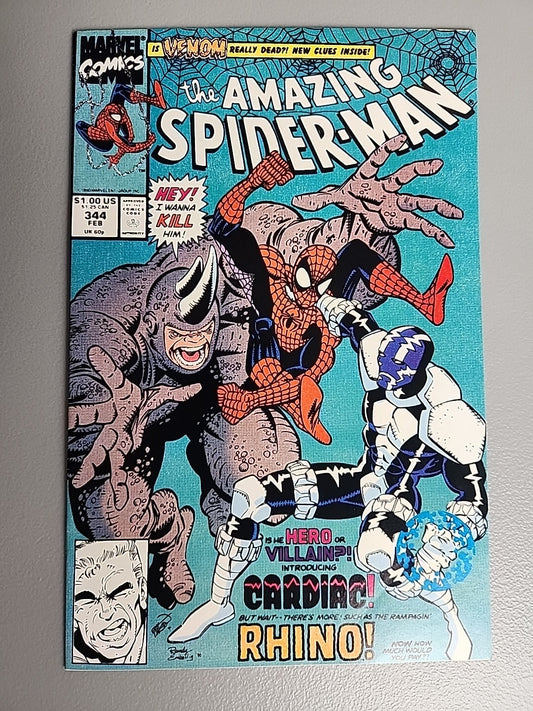 Amazing Spider Man #344 1991 Marvel Comics. Vf+  1st Cletus Kassidy, Aka Carnage