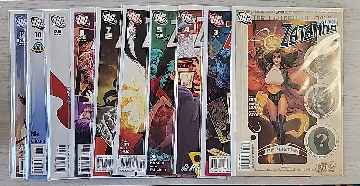 ZATANNA 2 - 10, 12 DC Comics 2010 Lot Of 10 Books Paul Dini A Covers