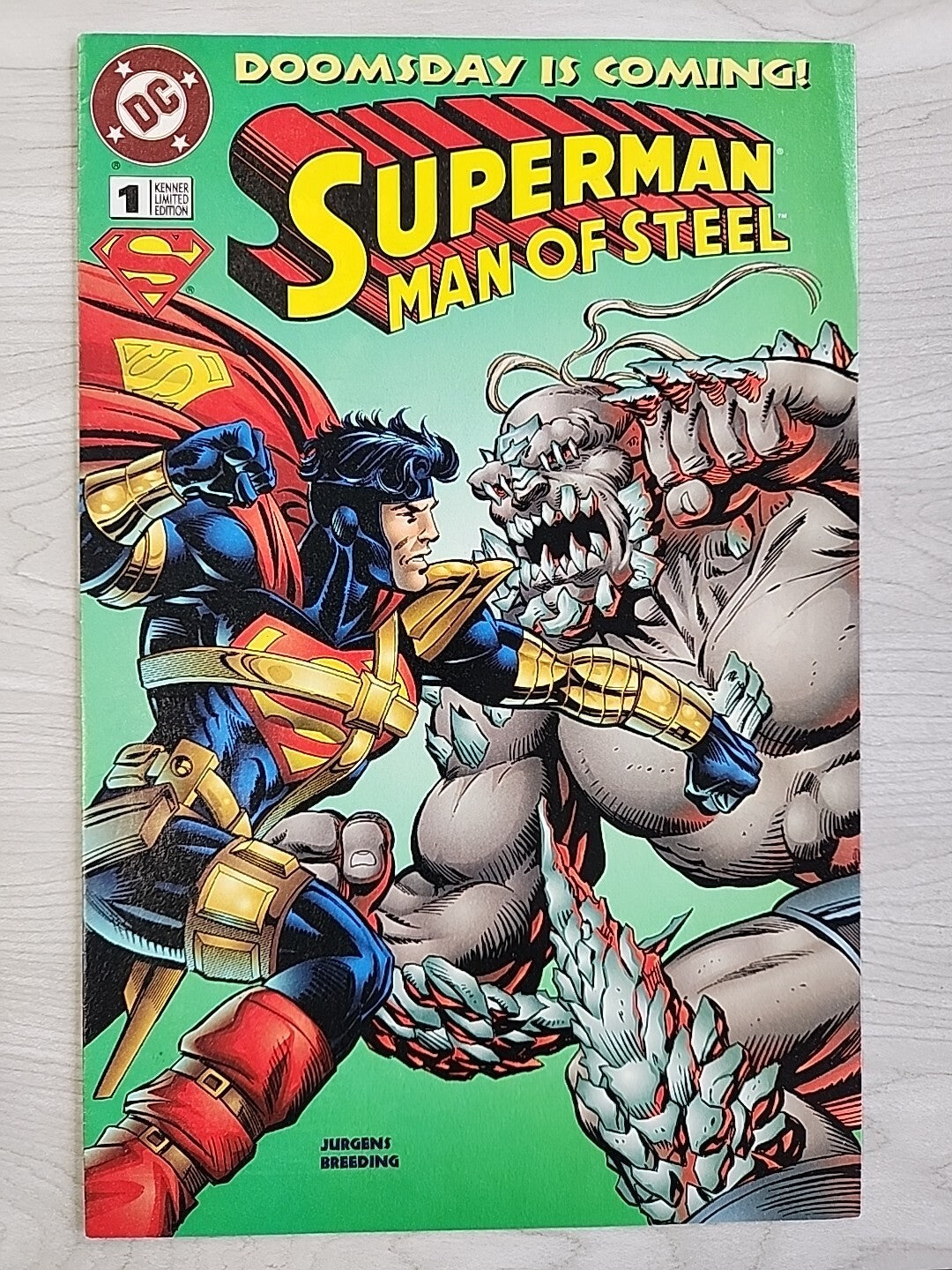 Superman The Man of Steel #19 Doomsday Mattel Reprint + 1995 Kenner #1 A & B Lot