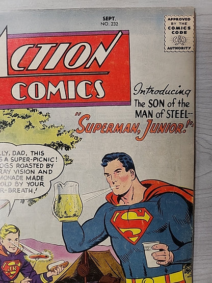 Action Comics #232 DC 1957 VG/FN Silver Age 'Superman Junior' Curt Swan cover