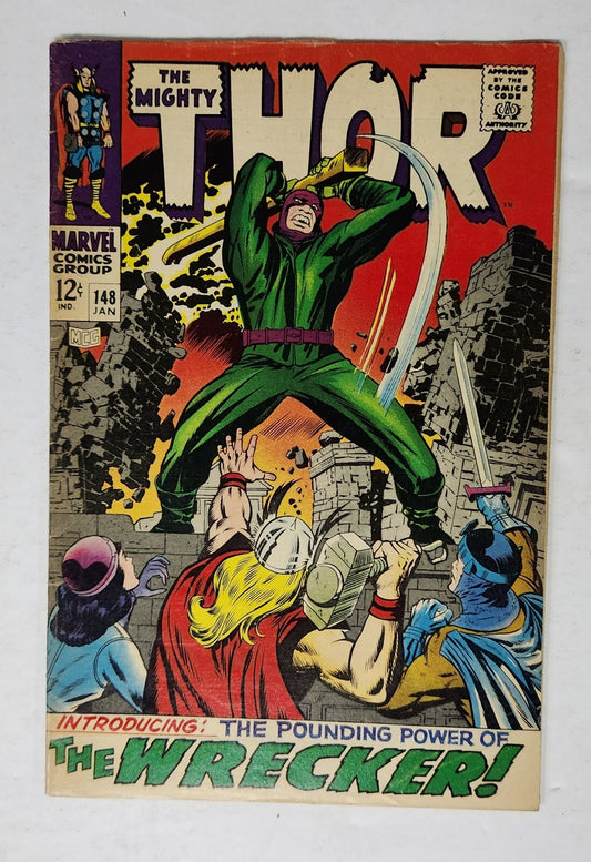 Thor #148 (1967 1st App. Of The Wrecker) Jack Kirby/Stan Lee 3.5-4.5 Marvel