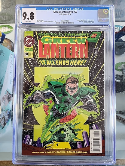 GREEN LANTERN #V3 #50 CGC 9.8 1st App Kyle Rayner As Green Lantern GITD