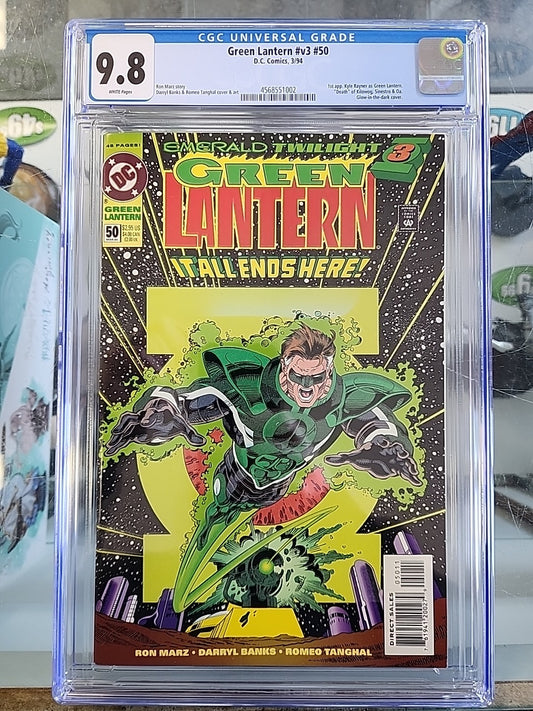 GREEN LANTERN #V3 #50 CGC 9.8 1st App Kyle Rayner As Green Lantern GITD