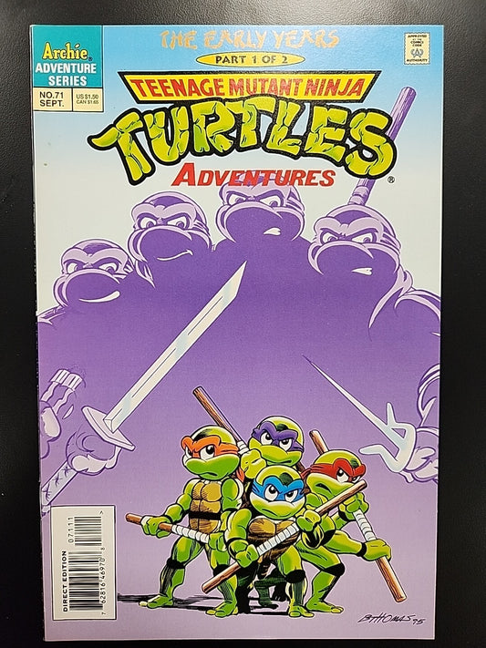 Teenage Mutant Ninja Turtles Adventures # 71 High Grade Canadian Price Variant 
