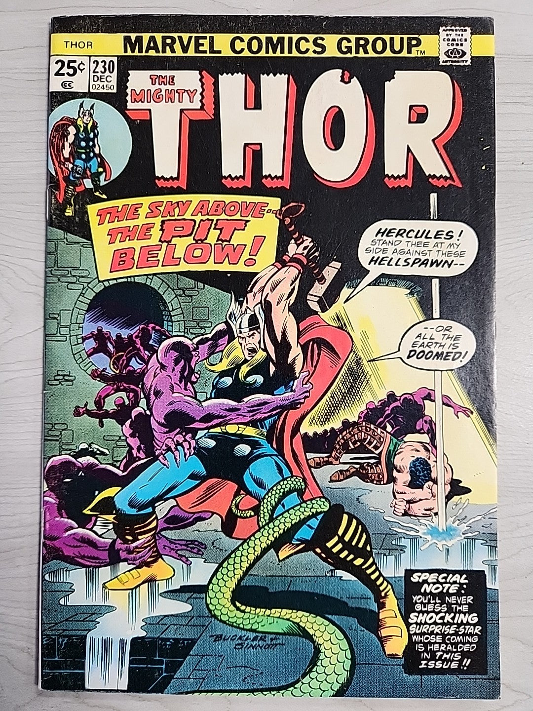 The Mighty Thor 230 Mark Jewelers Insert Variant Marvel Comics 1974 VF