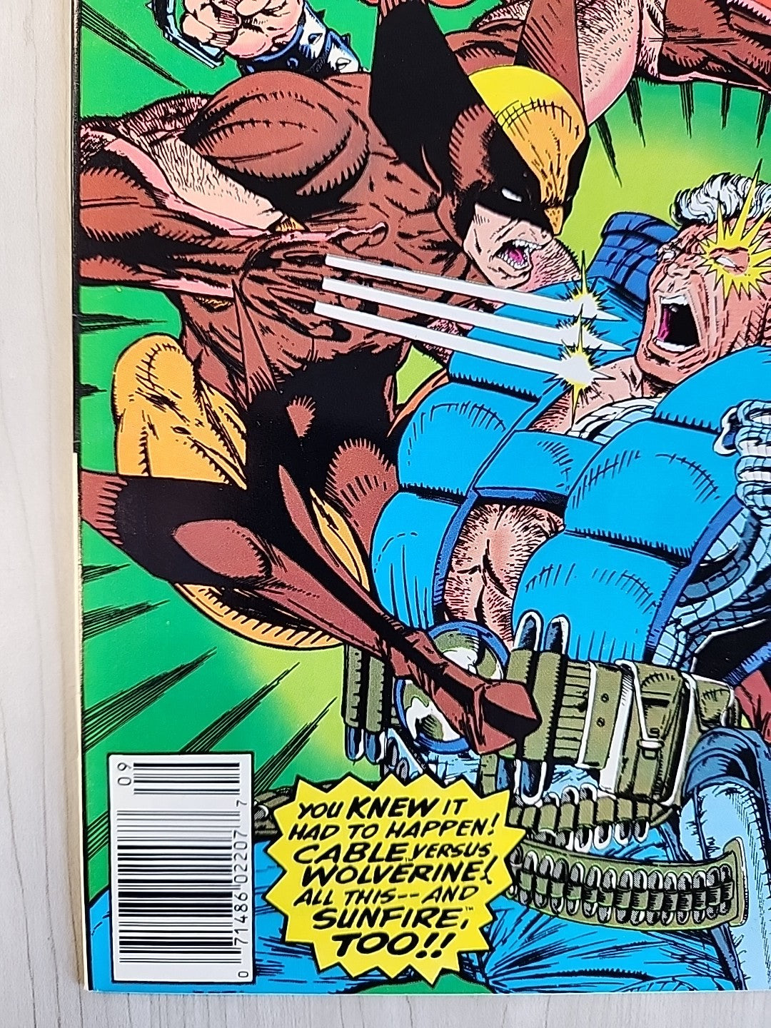 The New Mutants #93 Marvel Comics 1990 NM WOLVERINE VS CABLE Newsstand Variant