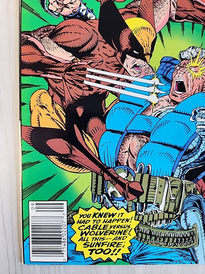 The New Mutants #93 Marvel Comics 1990 NM WOLVERINE VS CABLE Newsstand Variant