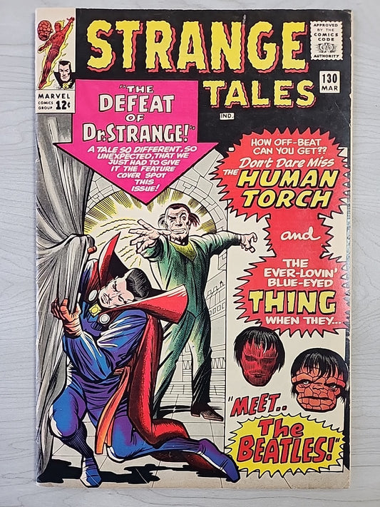 Strange Tales #130 VG/FN 5.0 Cameo by The Beatles! 1965 Jack Kirby Marvel