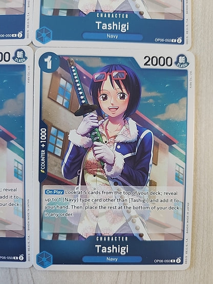 Tashigi OP06-050  English  NM One Piece Card Game Foil Set Of 4 Play Set