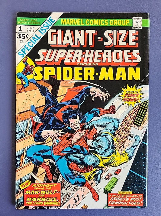 Giant-Size Super-Heroes #1 (1974) Amazing Spider-Man Morbius, Man-Wolf VF
