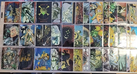 EVIL ERNIE Glow In The Dark 1995 Chromium Complete 100 Card Set in Sheets
